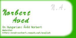 norbert aved business card